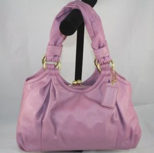 COPY - COACH Leather Parker Satchel Pleated Kiss Lock 💜